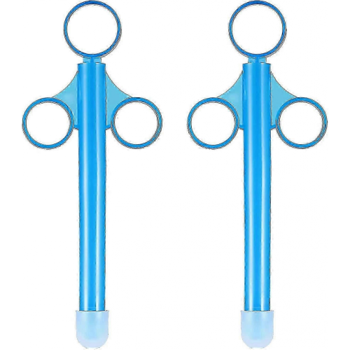 Lubricant Launcher, Lubricant Applicator with Smooth Round Tip, Reusable (2-Pack, Blue)