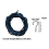 Curtain wire 8m black for hanging curtains with hooks includedMulticolor 3
