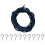 Curtain wire 8m black for hanging curtains with hooks includedMulticolor 1