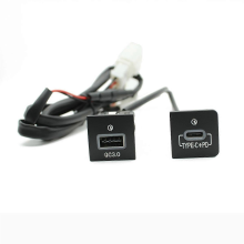 Car USB Charger PD Quick Charge QC3.0 Phone Charging Adapter Outlet Button for Golf 6 MK6 5 2006 - 2