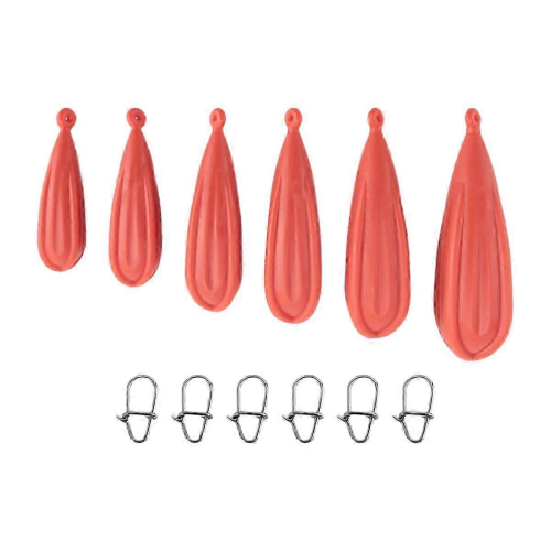 Fishing Practice Plug Rubber Casting Baitcasting Plug for Improving Casting Skills6Pcs 1