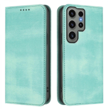 Compatible For Samsung Galaxy S23 Ultra Wallet Cases Retro Texture RFID Leather Phone CoverLightGreen