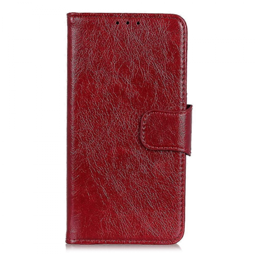 Nappa Texture Leather CaseRedFor iPhone 15 Pro Max 1