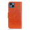 Nappa Texture Leather CaseOrangeFor iPhone 15 3