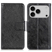 Nappa Texture Leather CaseBlackFor iPhone 17 Pro Max