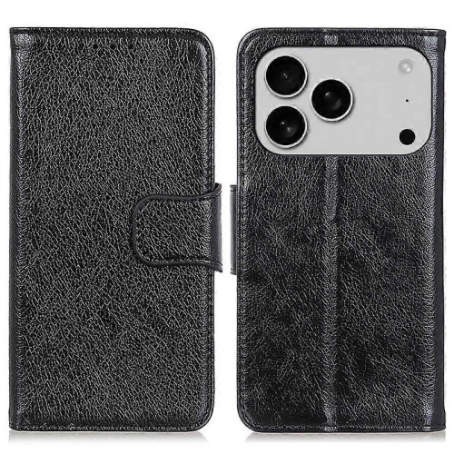Nappa Texture Leather CaseBlackFor iPhone 17 Pro Max