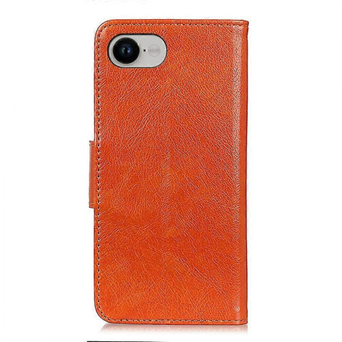 Nappa Texture Leather CaseOrangeFor iPhone 16e 2