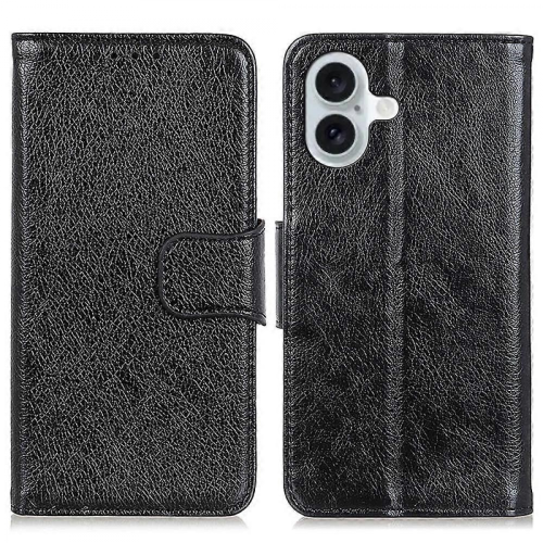 Nappa Texture Leather CaseBlackFor iPhone 17
