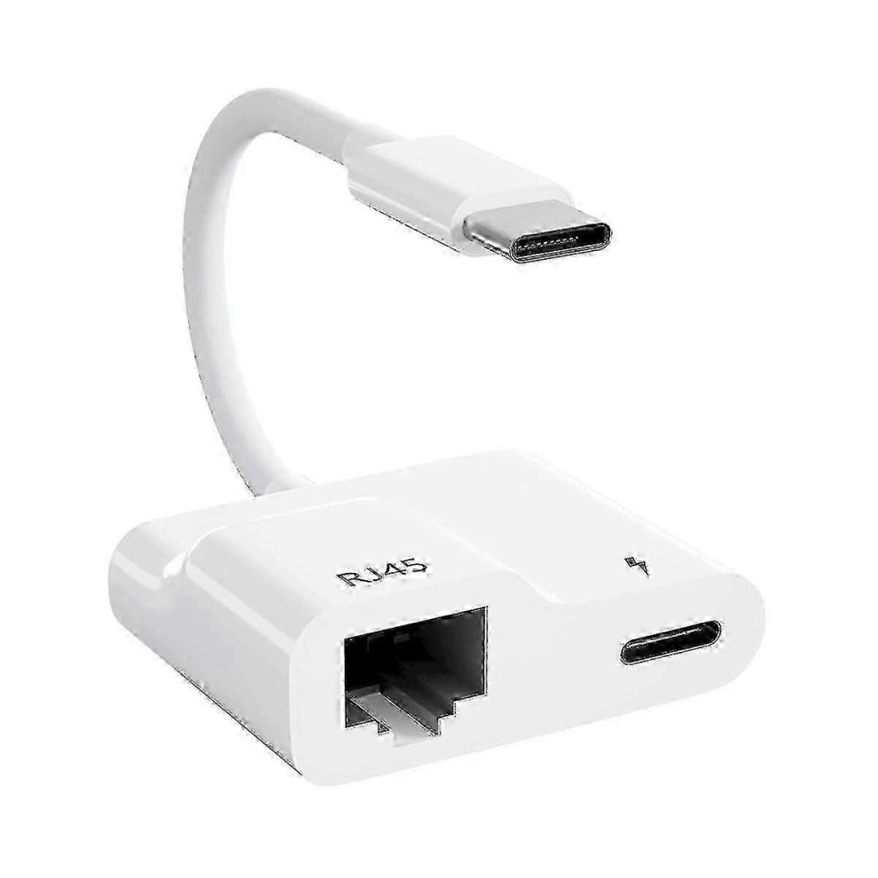 Usb-C To Ethernet Adapter, Gigabit Rj45 Lan Network Dongle With 60W Pd Charging For Macbook Ipad Pro Laptop Tablet Yvl55 7057162256465