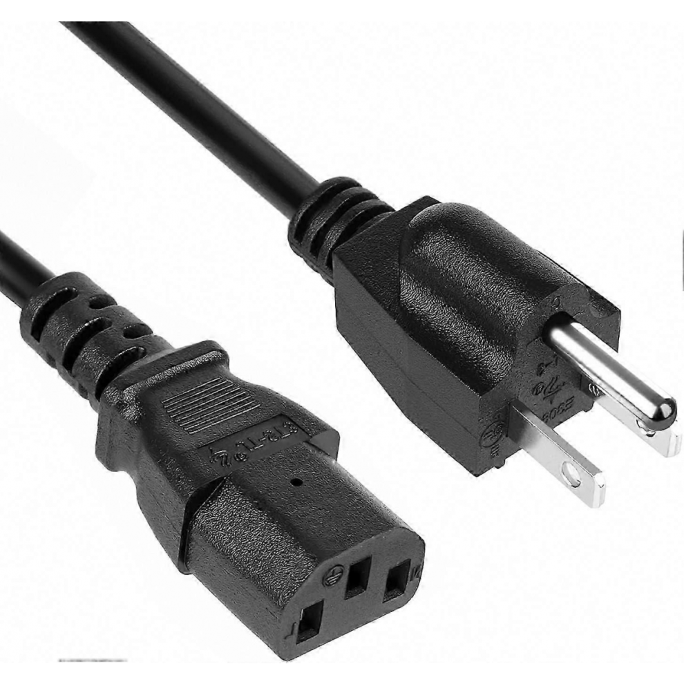 Plasma Tv Power Cord, 6Ft Universal 3-Prong Cable For Lg, Pana, Sanyo, Dynex Tv And Ion Speaker Replacement12 Ft 7057162256649