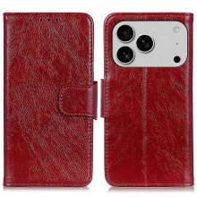Nappa Texture Leather CaseRedFor iPhone 17 Pro Max