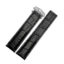 Tag Heuer Watch Bands in Genuine Leather Available in 19mm 20mm and 22mm Sizes with Black and Red Color Choices - JXblack silver buckle22mm