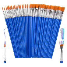 50Pcs Paint Brushes Bulk Small,Paint Brushes for KidsAs Shown