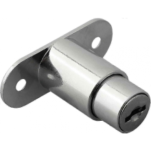 2 pieces Sliding door lock - Cylinder lock - Drawer push lock - With key set for filing cabinets, cabinet doors, display cabinets, drawers and cupboa