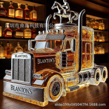 New Whiskey Glass Decanter, Halloween Fun Whiskey Bottle, Home Bar Decoration A65Truck B