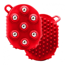Lymphatic Drainage Gloves & Body Brush Set - Dual-Sided Massage Tool for Detox & RelaxationRed
