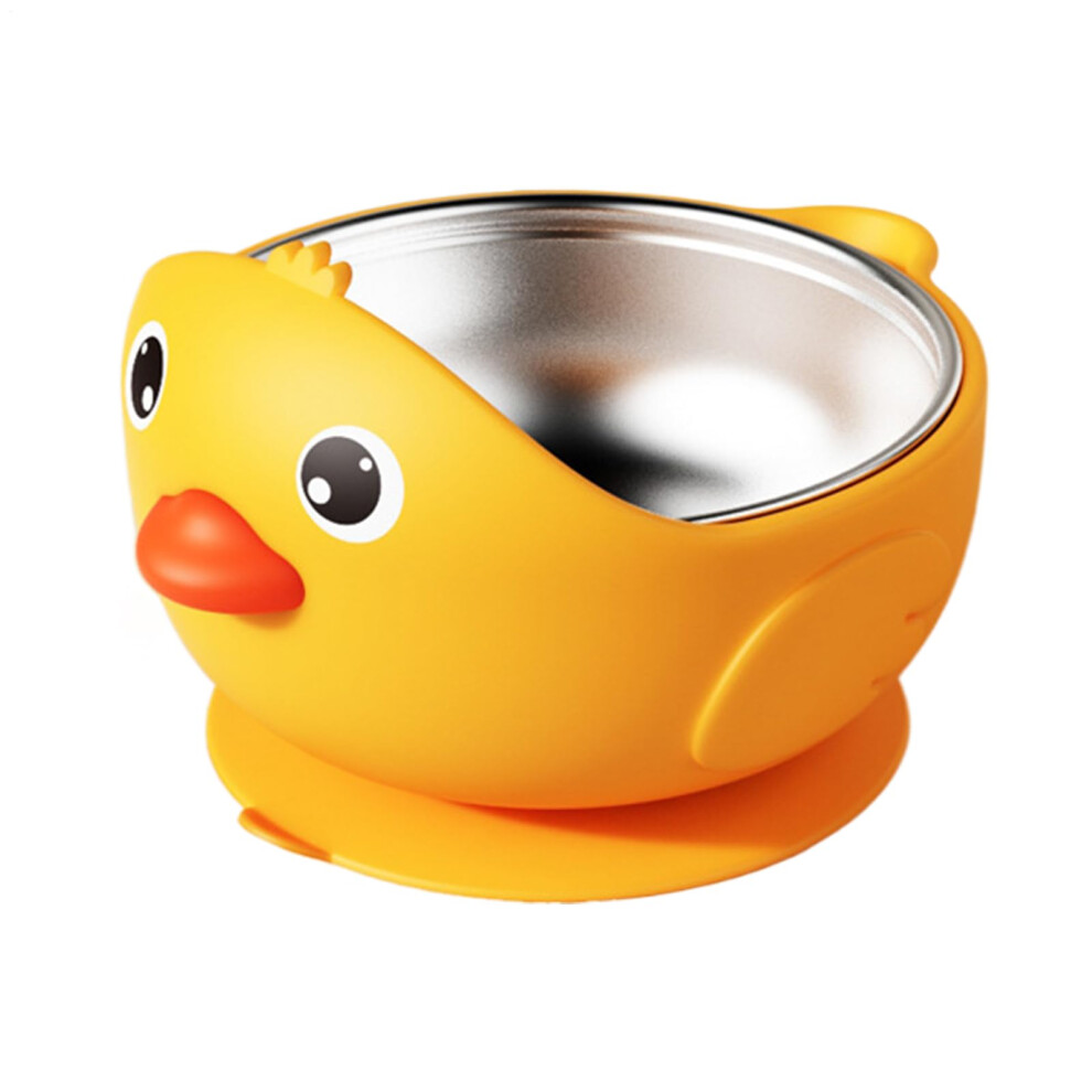 Baby Bowls With Suction Heat-Resistant & Shock-Resistant Toddler Self-Feeding Bowls, For Outdoor Use Yellow