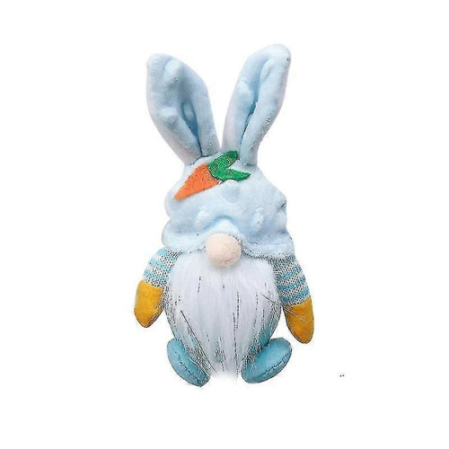 (Blue) Easter Rabbit Gnome Plush Doll Home Decor Easter Ornaments 1