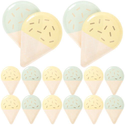 16 papp eiscreme teller dessert kuchen partyteller für eisdesserts 2