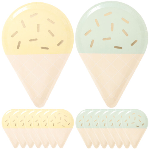 16 papp eiscreme teller dessert kuchen partyteller für eisdesserts 1