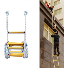 Fire Escape Ladder Emergency Rope Ladder 25m/12m With Hooks, 420kg Capacity For Windows And Balconies One Color 12m