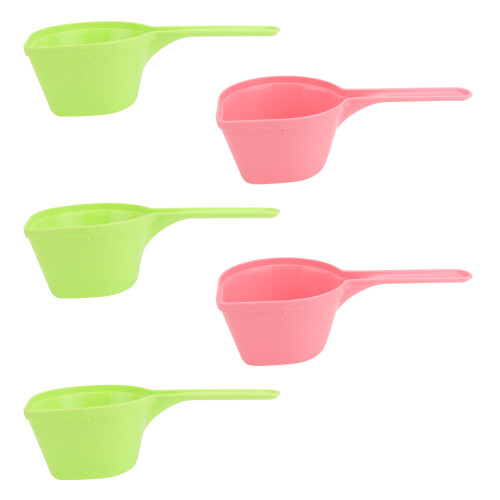 5 plastic schepje hondenvoer en puppyvoeding