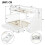 NECHE Double High Sleeper Bed Frame with Storage 6