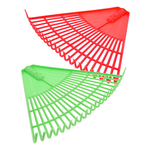 2 tuinnaaldharken, draagbare plastic grashark voor bladeren 2