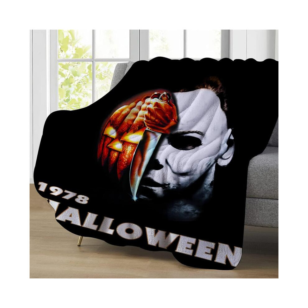 (Style-2, 50"x60") SPXUBZ Blanket Halloween Blanket Horror Movie Blanket Flannel Fleece Throw Blanket for Kids Adults Bedding-image-OPC-PKSZFFD-NEW