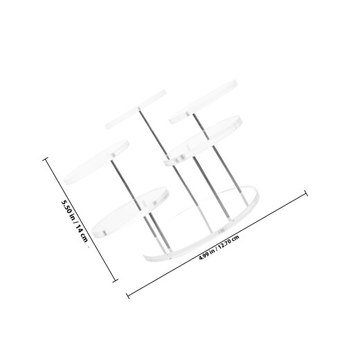 Jewelry Display Stand Clear Riser Desktop Ring Rack Shelf Organizer 1
