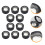 10Sets Black Empty Eyeshadow Boxes Ps Aluminum Portable Storage Cases 3