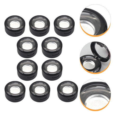 10Sets Black Empty Eyeshadow Boxes Ps Aluminum Portable Storage Cases 2