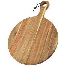 ronde pizza- en charcuterieplank met handvat