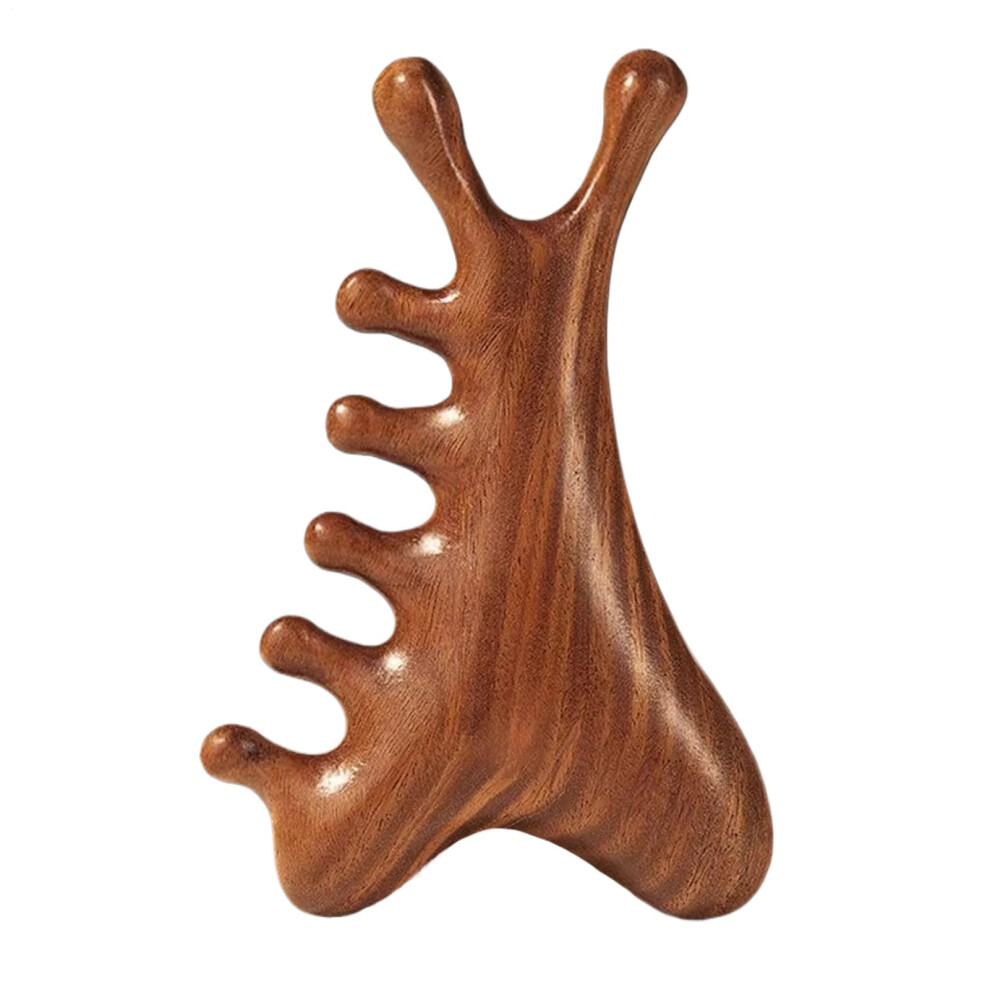Wood Massage Comb for Hair Sandalwood Wide-Tooth Multifunctional Scalp Massager Thick Hair Comb