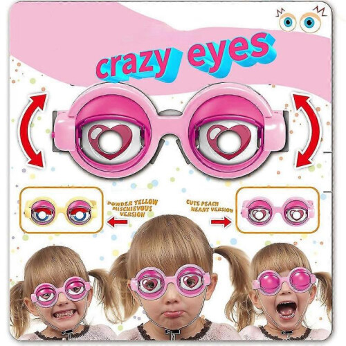 (Yellow) Crazy Eyes Prank Glasses Funny Practical Toys B