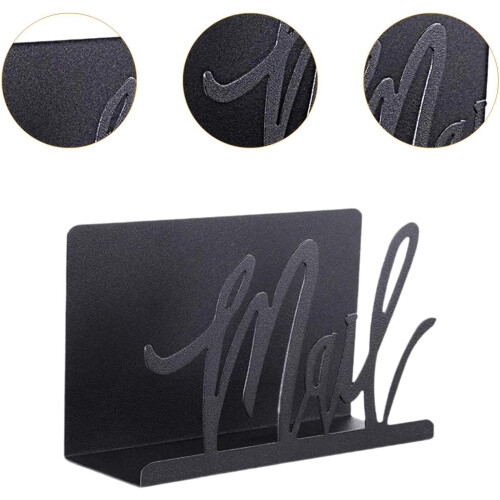 Mail Storage Organizer Envelope Rack Portable Mail Letter Holder Entryway Cutout Lettering Design 1