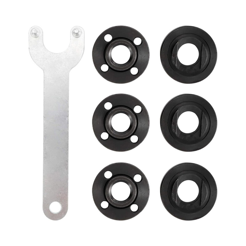 Angle Grinder Flange Nut And Wrench Set, Metal Texture Finish, Grinder Spanner, Home Use, Fits Most Angle Grinders 9354506011079