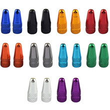 Bike Valve Caps French Style, Anodized Machined Aluminum Alloy, 20 Pcs, Bicycle Tire Valve Caps Dust Covers, Durable