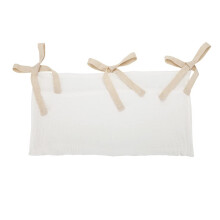 2Pack Baby Bedside Hanging Storage Bag, Cotton Pocket Organizer With 2 Pockets For Baby Cribs And Toys, White