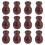 12Pcs Coffee Wood Cord Tassels for Window Blinds Decorative Pull Knobs 6