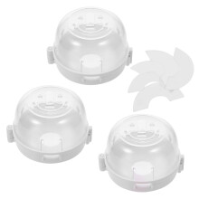 3St Kinderveilig Stove Knop Bescherming Hittebestendig Wit