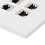 Cat 6 Ethernet-Wandplatte, 4-Port-Buchse auf 13