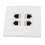 Cat 6 Ethernet-Wandplatte, 4-Port-Buchse auf 8