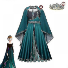 (11-12T (150), 2PCS Anna Dress Set1) Girls" Frozen Princess Dress: Sequined Mesh Ball Gown For   As Elsa Or Anna