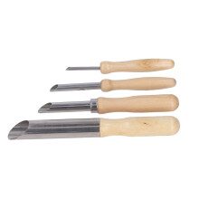 4PCS Ton Loch Cutter Massivholz Griff Runde