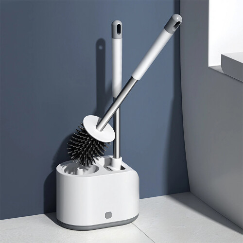 Living And Home Toilet Bowl Silicone and Nylon Brushes Combo Set