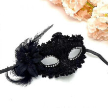 (black) Ladies Masquerade Masks Halloween Lace Blindfolds Carnival Prom Masquerade Party Supplies Q