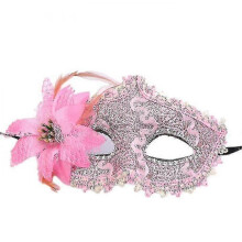 (pink) Ladies Masquerade Masks Halloween Lace Blindfolds Carnival Prom Masquerade Party Supplies Q