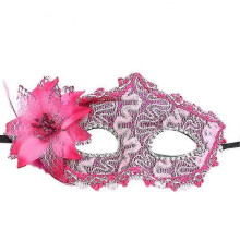 (ROSE RED) Ladies Masquerade Masks Halloween Lace Blindfolds Carnival Prom Masquerade Party Supplies Q