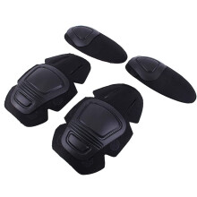 Knee Pads Paintball Knee And Elbow Protector Pad Set For Combat Uniform - 2 Knee Pads And 2 Elbow Pads